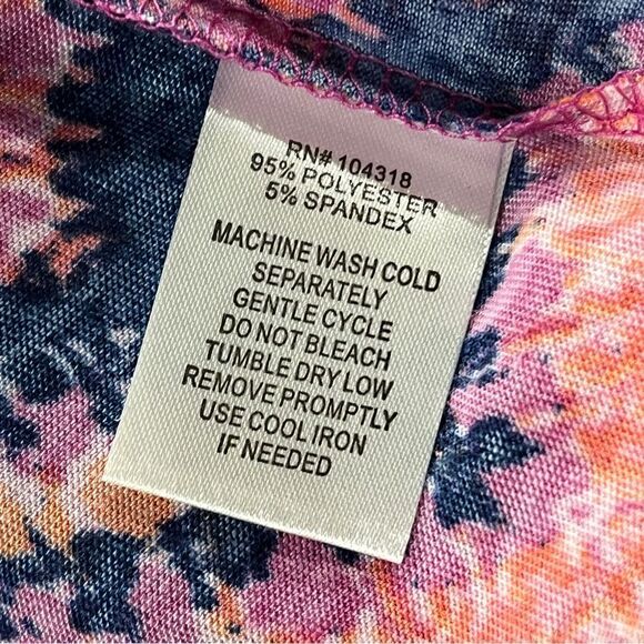 Allison Brittney pink zig zag print v-neck sleeveless Maxi Dress size medium - Picture 10 of 12